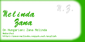 melinda zana business card